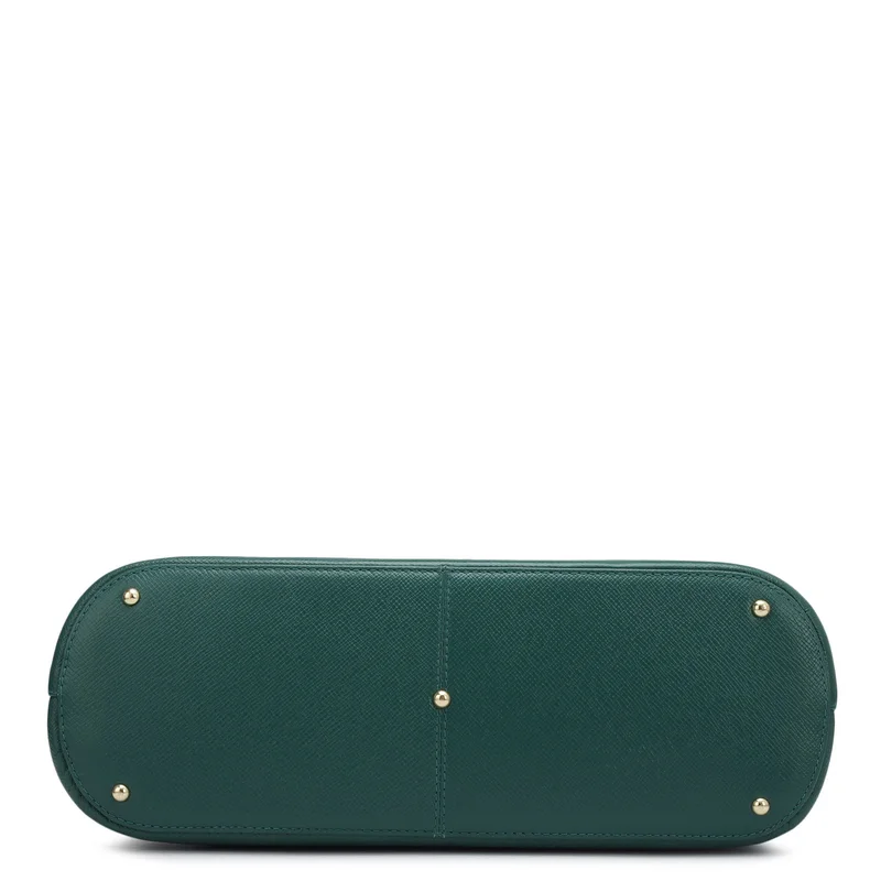 Da Milano Forest Small Franzy Leather Tote - Forest for Women | Best Price UAE